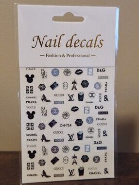 NAIL DECAIL, SILVER/BLACK